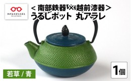 【ふるさと納税】＜南部鉄器 × 越前漆器＞ うるしポット 丸アラレ 若草／青 [D-11901c]