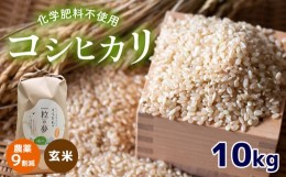 【ふるさと納税】農薬9割減 ・ 化学肥料不使用 コシヒカリ(玄米)  10kg  ｜ 有機農産物認証推進協会認定 玄米 お米 米 こしひかり 農薬減