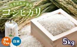 【ふるさと納税】農薬9割減 ・ 化学肥料不使用 コシヒカリ 5kg ｜ 有機農産物認証推進協会認定 精米 お米 米 こしひかり 農薬減 美祢市 