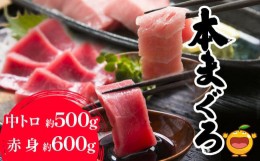 【ふるさと納税】本マグロ まぐろ 中トロ 約500g・赤身 約600gセット 鮪 海鮮丼 刺し身 刺身 盛り合わせ 冷凍 魚の刺身 大分県産 九州産 