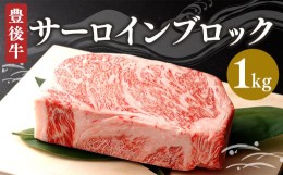【ふるさと納税】豊後牛 サーロインブロック 1kg 牛肉 大分県