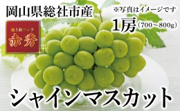 【ふるさと納税】シャインマスカット（赤秀・1房）岡山県総社市産【2024年産先行予約】24-023-001