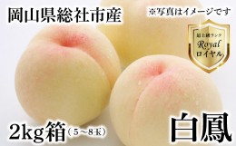 【ふるさと納税】白桃「白鳳ロイヤル（2kg箱）」岡山県総社市産【2024年産先行予約】24-035-001