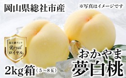 【ふるさと納税】白桃「おかやま夢白桃ロイヤル（2kg箱）」岡山県総社市産【2024年産先行予約】24-035-002