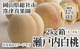 【ふるさと納税】白桃「窪津真果園の瀬戸内白桃（2kg箱）」岡山県総社市産【2024年産先行予約】24-035-009