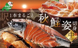 【ふるさと納税】【訳あり】先行予約 北海道 産 秋鮭 姿 切り身 中 １本分 ＜2023年10月下旬以降発送＞【be082-0761】