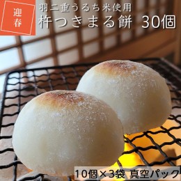 【ふるさと納税】お餅（丸餅・杵つき餅）30個入り【10個入りパック×3】＜京風料理 新橋謹製＞新羽二重糯米 ※着日指定不可