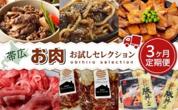 【ふるさと納税】帯広お肉お試しセレクション定期便 3ヶ月連続発送