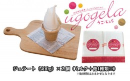 【ふるさと納税】本格ジェラート 羽後町産生乳使用！「うご・じぇら」400g×2個セット（ミルク＋他1種類※おまかせ）〈株式会社おも・し