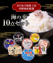 【ふるさと納税】あみ漬け 塩辛 内野海産の海の幸10点セット 《45日以内に出荷予定(土日祝除く)》