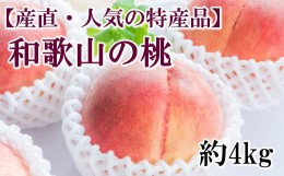 【ふるさと納税】【産直・人気の特産品】和歌山の桃　約4kg・秀選品★2024年度発送★