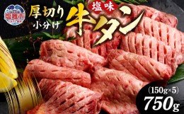 【ふるさと納税】肉厚牛タン焼き肉用（塩味・大）　【04203-0380】