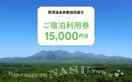 【ふるさと納税】【10月から利用上限変更】那須温泉旅館協同組合 ご宿泊利用券 15,000円分（3,000円×5枚）〔E-6〕｜宿泊 旅行 チケット 