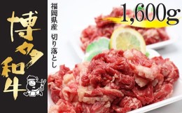 【ふるさと納税】【福岡県産】 博多和牛切り落とし（1,6ｋｇ） YR6