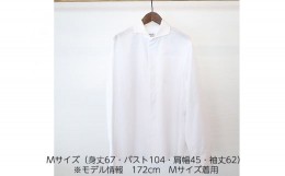 【ふるさと納税】No.065 WATAKUMI　白シャツ　HIYOKU（M） ／ 知多木綿 比翼 貝ボタン 和晒 吸水 メンズ カジュアル ユニセックス 箱入 