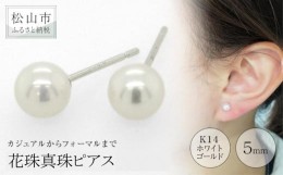 【ふるさと納税】K14ホワイトゴールドアコヤベビー花珠真珠ピアス （5mm） アクセサリー ピアス ジュエリー アクセサリー ジュエリー ピ