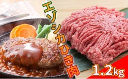 【ふるさと納税】エゾシカひき肉1.2kg（300g×4パック） 北海道 南富良野町 エゾシカ 鹿肉 鹿 肉 お肉 ひき肉 挽肉 高タンパク 高たんぱ