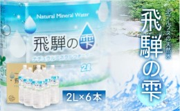 【ふるさと納税】 天然水　飛騨の雫　2L×6本　1ケース　ミネラルウォーター ミネラルウォーター 水 ペットボトル 飲料水 深井戸水 2l 白