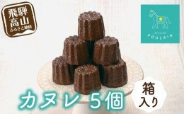 【ふるさと納税】【数量限定】 カヌレ 箱入り5個 洋菓子 お菓子 贈答 内祝い 熨斗 のし対応可 日付指定不可 ギフト プレゼント バレンタ