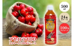 【ふるさと納税】アセロラ100　ストレート100％ジュース500ml×24本