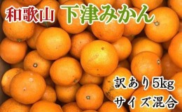 【ふるさと納税】【訳あり】和歌山下津みかん約5kgご家庭用向け(サイズ混合) ★2024年11月中旬頃より順次発送【TM77】