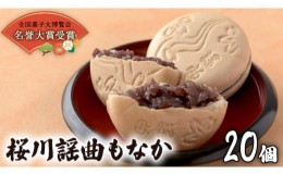 【ふるさと納税】桜川謡曲もなか20個入り 全国菓子大博覧会 「名誉大賞」受賞 和菓子 あんこ もなか  [AA005sa]