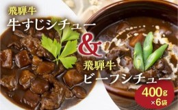 【ふるさと納税】飛騨牛シチュー＆飛騨牛牛すじシチュー（400ｇ × 各3袋） | 極旨 ビーフシチュー 牛すじシチュー 飛騨牛 飛騨清見ソー