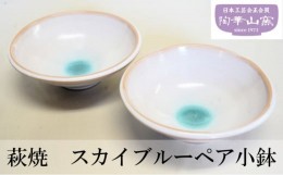 【ふるさと納税】[?5226-0631]小鉢 萩焼 スカイブルーペア小鉢 食器 小皿  皿 お皿 ギフト 贈答用 萩焼窯元 陶華山窯