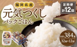 【ふるさと納税】【12ヶ月定期便】 テーブルマーク 元気つくし パック ごはん 32食入 お米