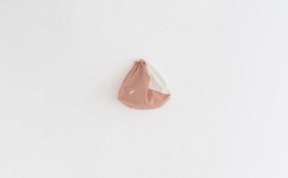 【ふるさと納税】あずま袋 ヒノキ染め Sサイズ ピンク&ホワイト S-UV-A09A