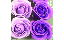 【ふるさと納税】 薄紫：Flower balloon ( フラワー バルーン )  ソープ フラワー 5本 置き型タイプ 韓国 お花 贈り物