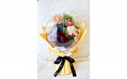 【ふるさと納税】シック系：Flower balloon ( フラワー バルーン )  アーティフィシャルフラワー 花束型 ラッピング 韓国 お花 贈り物