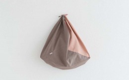 【ふるさと納税】あずま袋 ヒノキ染め Lサイズ ピンク&グレー S-UV-A14A