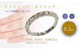 【ふるさと納税】Pt950 ダイヤ0.50ｃｔ ハーフエタニティ リング  | リング ダイヤ リング K18 リング ジュエリー リング 指輪 ジュエリ