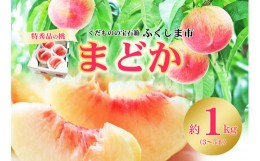 【ふるさと納税】No.2435【先行予約】菅野房吉商店　もも「まどか」 特秀品1kg【2024年発送】