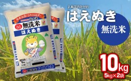 【ふるさと納税】【令和5年産】 はえぬき 無洗米 10kg (5kg×2袋) 山形県鶴岡市産 【JA庄内たがわ】