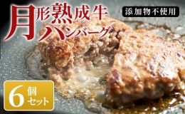 【ふるさと納税】【添加物不使用】月形熟成牛ハンバーグ 6個セット