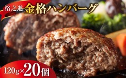 【ふるさと納税】《格之進》金格ハンバーグ 120g×20個 〜お店の味をご家庭で 焼くだけ簡単〜 【 プレミアム お弁当 個包装 お惣菜 小分