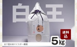 【ふるさと納税】No.210 桝田米穀のお米　白王（HAKUO）5kg ／ オリジナル米 白米 おこめ 大阪府 特産品