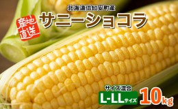 【ふるさと納税】北海道産 とうもろこし サニーショコラ 計18〜20本 10kg前後 L-LL 旬 スイート コーン イエロー トウモロコシ お取り寄