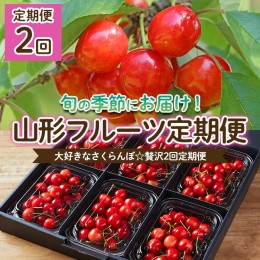 【ふるさと納税】【定期便2回】大好きなさくらんぼ☆贅沢2回定期便 【令和6年産先行予約】FS22-067