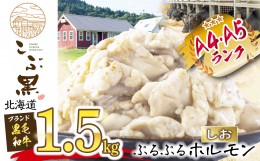 【ふるさと納税】北海道産 黒毛和牛 こぶ黒 和牛 しお ホルモン 計 1.5kg (300g×5パック)