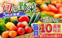 【ふるさと納税】【3回定期便】地元の農家さんが収穫した旬のお野菜 詰め合わせセット 野菜定期便 野菜詰め合わせ / 南島原市 /  ミナサ