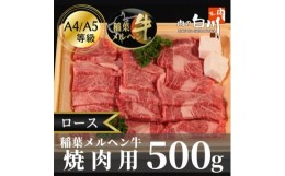 【ふるさと納税】稲葉メルヘン牛(A4-A5)　ロース焼肉500g【1291448】