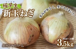 【ふるさと納税】【先行予約】極早生 新たまねぎ 3.5kg 泉州TONOファーム 005A499