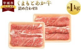 【ふるさと納税】あか牛 詰め合わせB 合計約1kg 切落し すき焼き しゃぶしゃぶ  和牛 牛肉