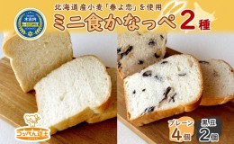 【ふるさと納税】かなっぺ 2種（ プレーン 黒豆 ） ミニ食パン