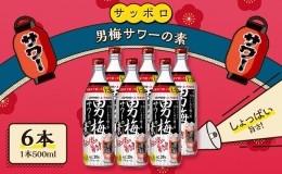 【ふるさと納税】サッポロ 男梅サワー の素 6本（1本500ml）  男梅 サワー  梅味 お酒 原液