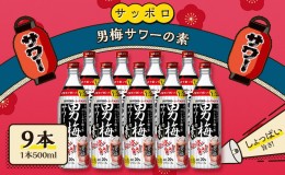 【ふるさと納税】サッポロ 男梅サワー の素 9本（1本500ml） 男梅 サワー  梅味 お酒 原液