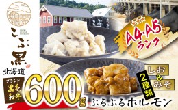 【ふるさと納税】北海道産 黒毛和牛 こぶ黒 和牛 しお ＆ みそ ホルモン 計 600g ( 各 300g )